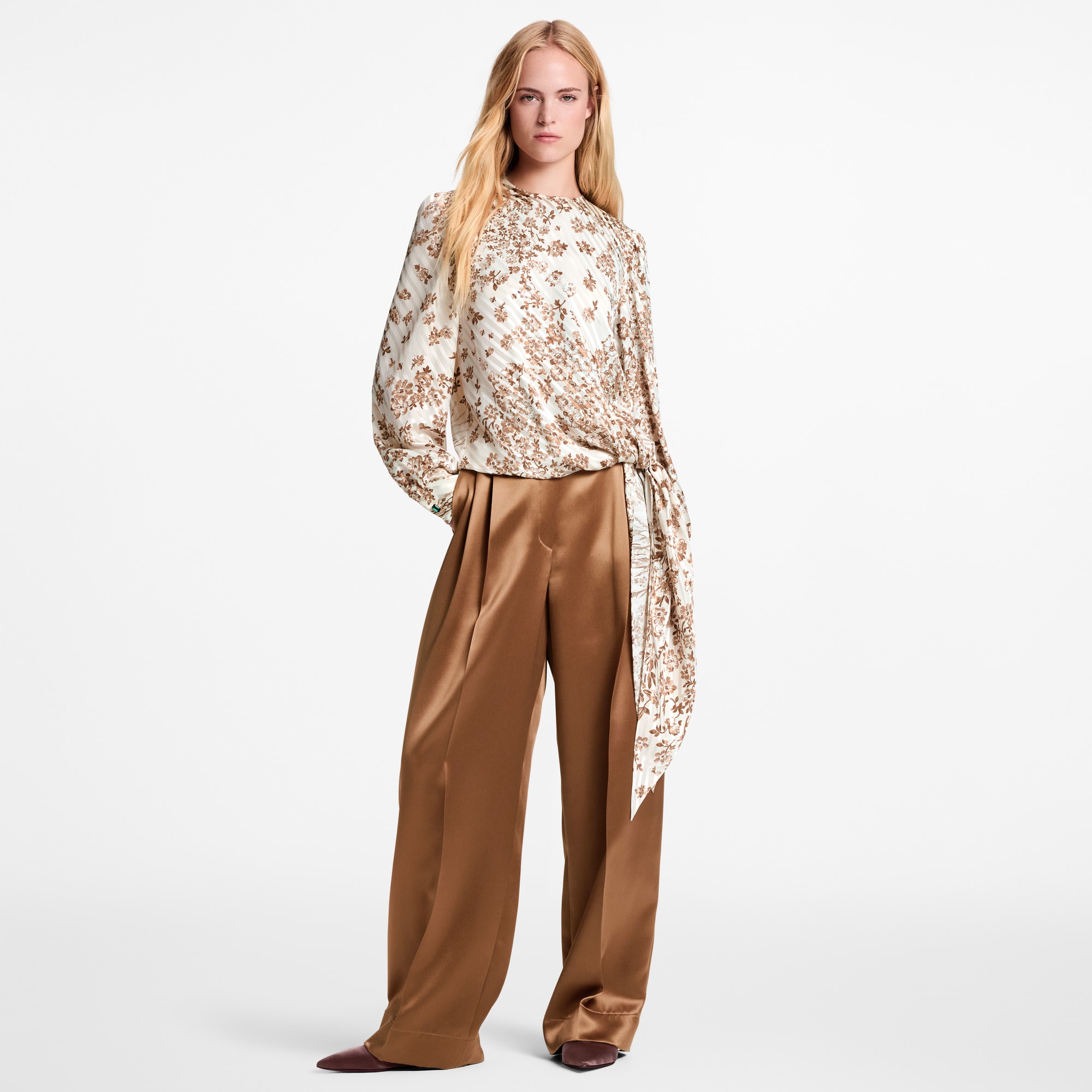 Flower Foulard Asymmetrical Top - Luxury Grey | LOUIS VUITTON